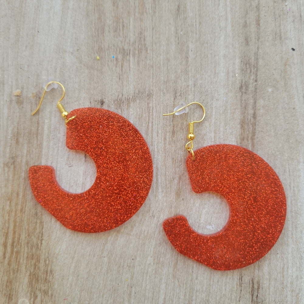 Hand - Crafted Resin Earrings